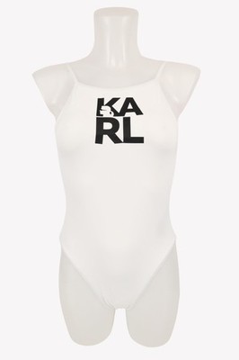 Karl Lagerfeld Damen Bademode Gr. 40 (L) Weiß NEU Einteiler Badeanzug Sommer