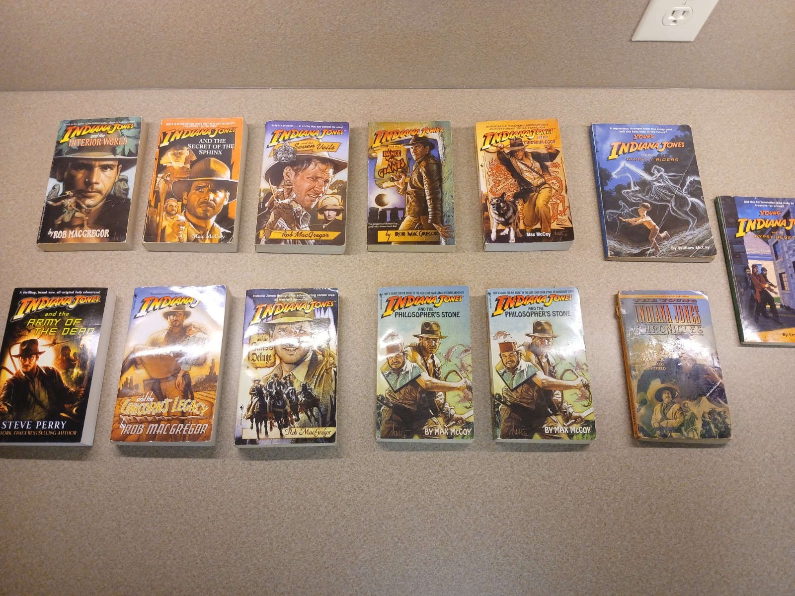 Indiana Jones Book Lot of 13 Paperback 1990s Rob MacGregor Max McCoy