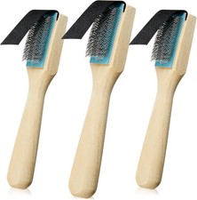 3 Pcs Dance Shoe Brush Suede Sole Wire Ballroom Dance Shoe Cleaner Wood Brush