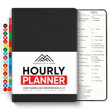 Hourly Planner & Appointment Book (8.5” x 11”) - Premium Hourly Planner with ...