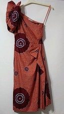 Ulla Johnson Idra Dress Women 0 Peach Ruffle One-Shoulder Luxury Resort NWT