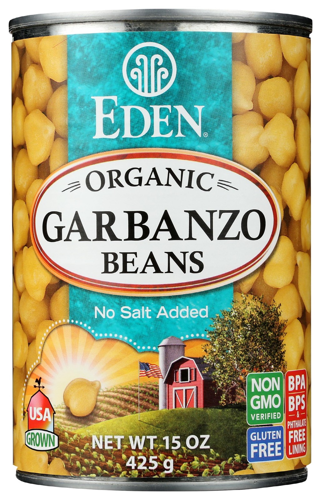 Eden Foods Organic Garbanzo Beans Low Sodium Non Gmo Vegan 15 Ounce Can