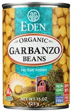 Eden Foods Organic Garbanzo Beans Low Sodium Non Gmo Vegan 15 Ounce Can