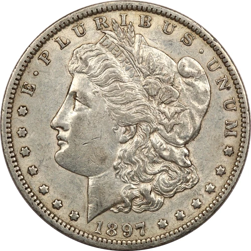 1897-O Morgan Silver Dollar $1, About Uncirculated AU