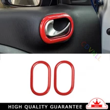 Inner Door Handle Cover Trim 2PCS Fit For Mercedes Benz SMART 15-2018 Bright Red