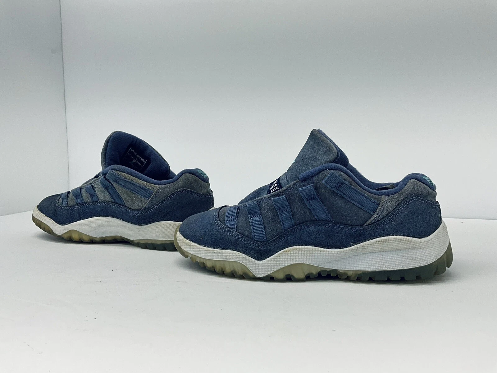 Nike Air Jordan Retro 11 Low Blue Moon White taglia 13C bambino 580522 408 top basso