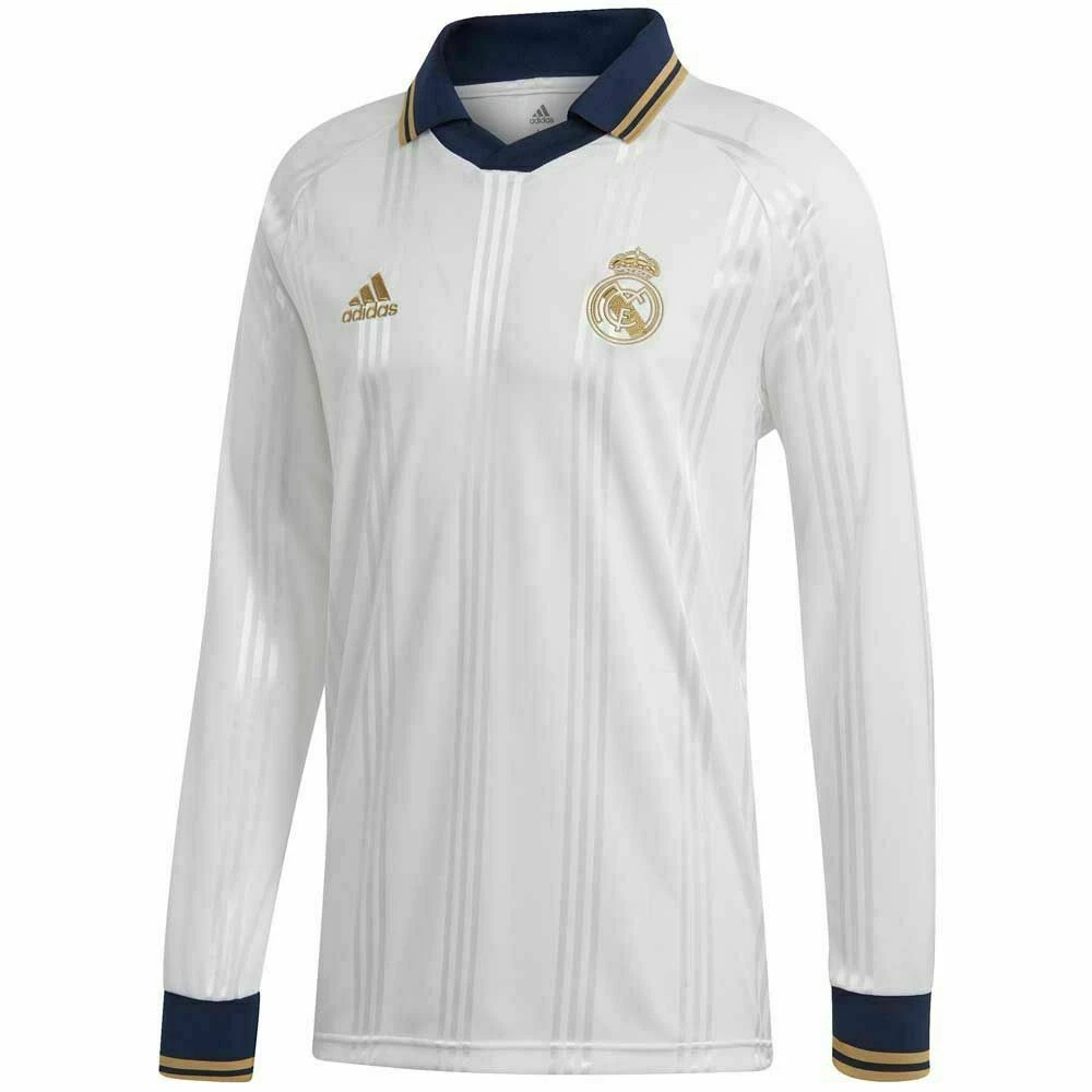 galope posponer Fundación ADIDAS C. RONALDO REAL MADRID ICONS LONG SLEEVE T-SHIRT RETRO JERSEY 2019/20  | eBay