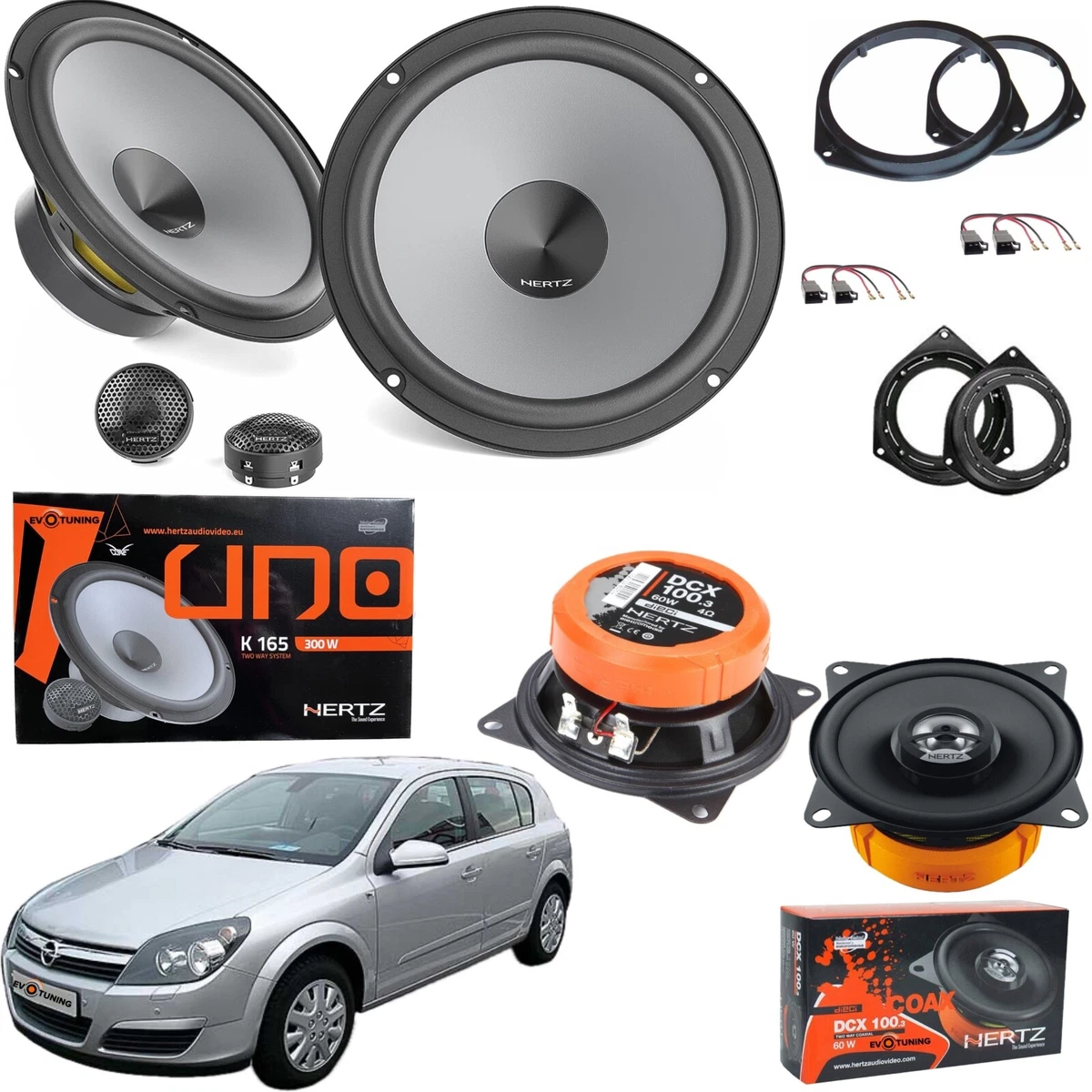 Option Sistema Altoparlanti Plug & Play Per Opel Astra H – 165 Mm 2 Vie – 50 Watt RMS – 4 Ohm - 4
