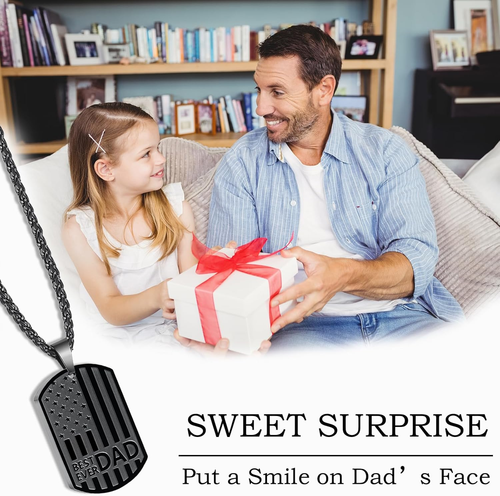 Fathers Day Birthday Gifts from Daughter Son Necklace Best Dad Gifts Father'S Da - Imagen 4 de 7