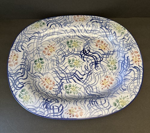 Tiffany & Co. Dinnerware ALFAMA Pattern Large Oval Serving Platter 18", Crazing - Picture 6 of 24