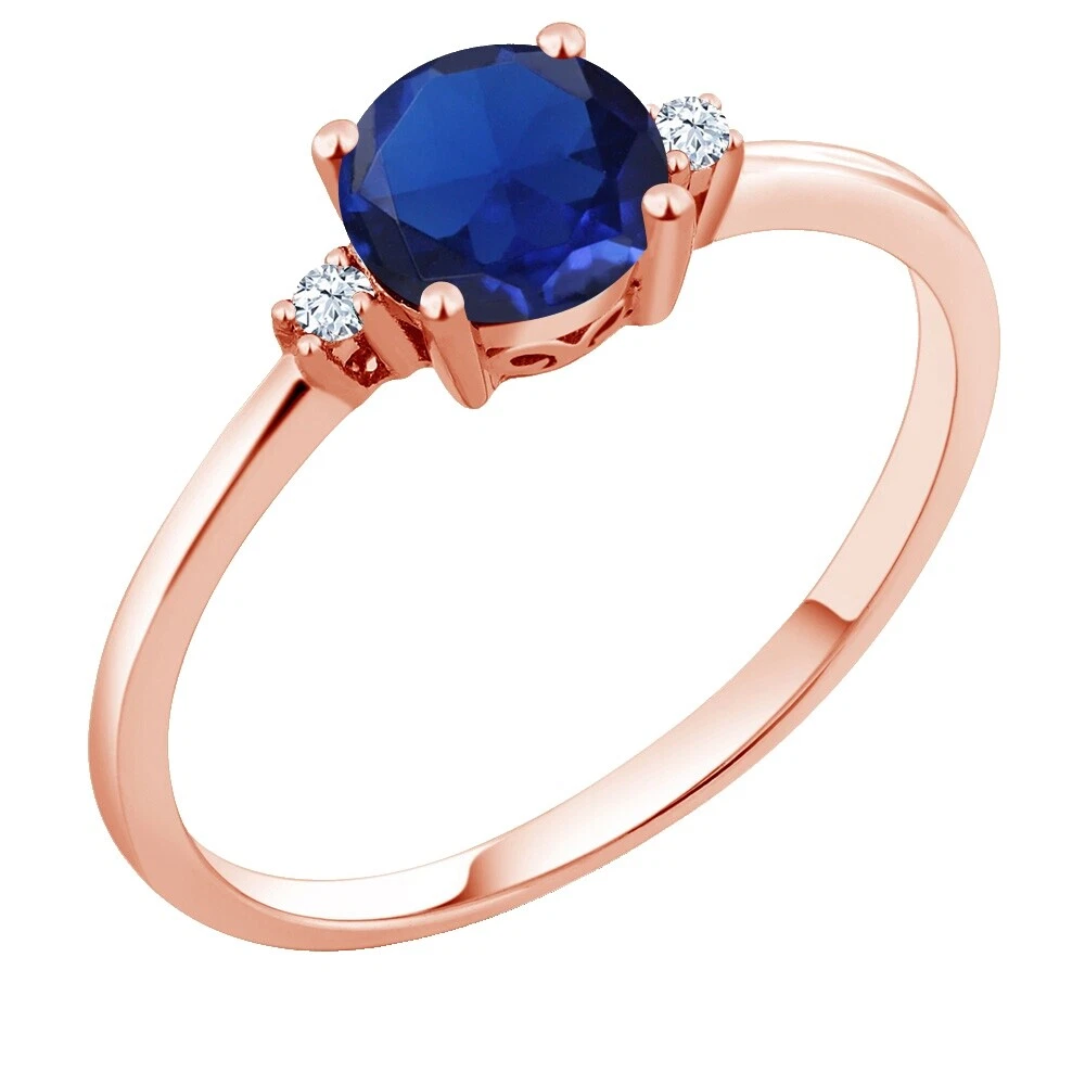 Sapphire Rose Gold 10k Jewelry for Men