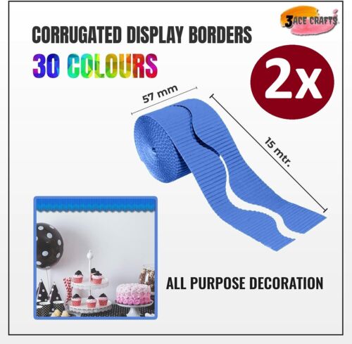Corrugated Scalloped Border Roll: Classroom wall Decoration Display Pack of 2 - Picture 6 of 247