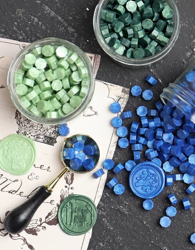 300pc SEALING WAX BEADS SEAL STAMP ENVELOPE TRANSPARENT WEDDING INVITATION#86๐ - Picture 19 of 19