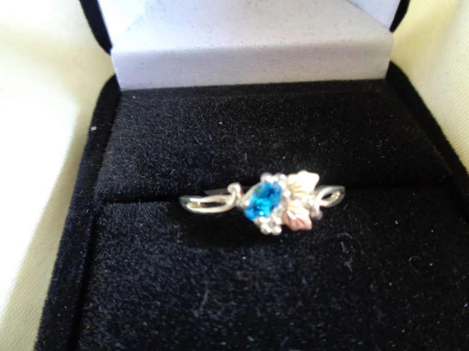 12K HOJAS Black Hills DORADO SOBRE PLATA MARZO B.STONE talla 6, 7, 8, 9, 10, Foto 3 de 4