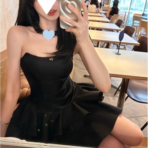 High Waist A Line Dress Ruffles Female Clothing Fashion Mini Dresses - Picture 7 of 13