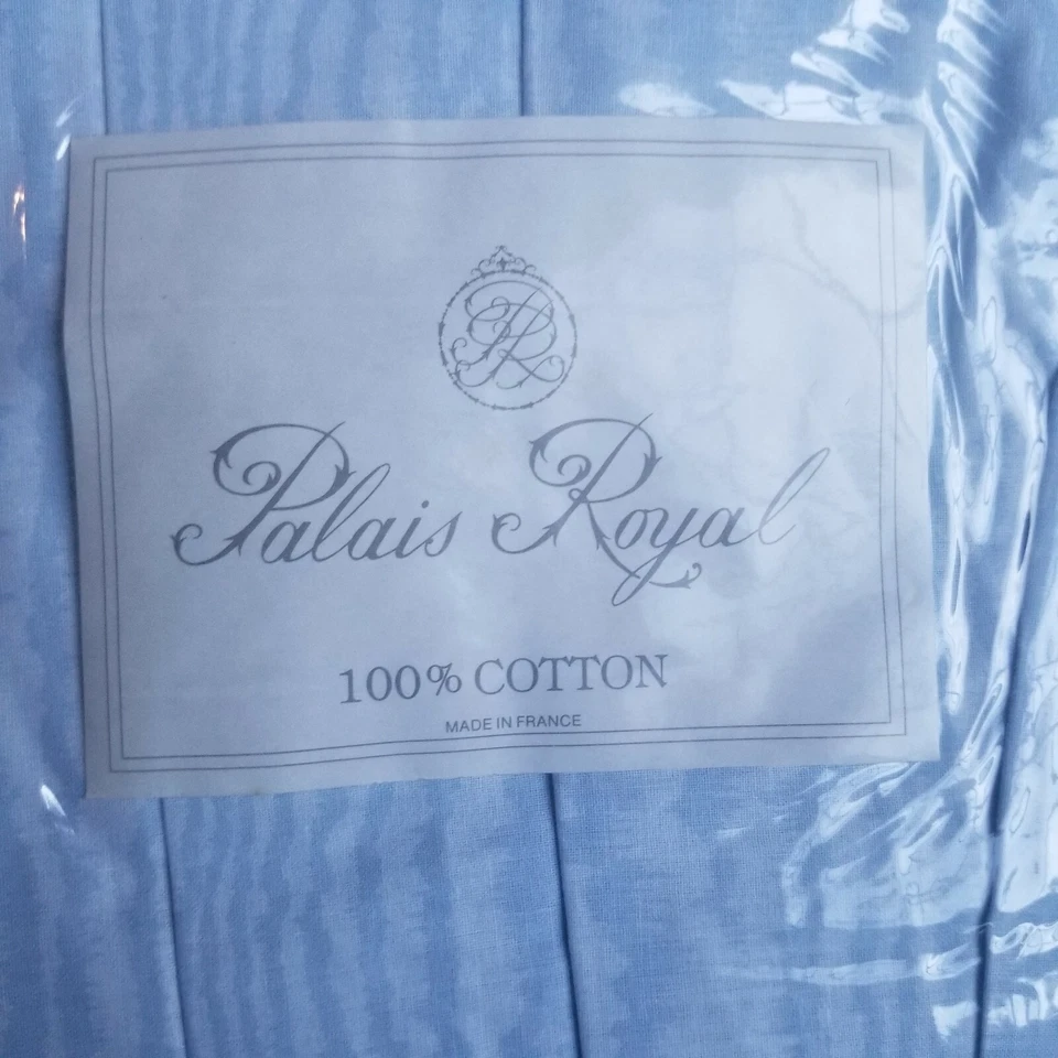 Falda de cama plisada doble azul real Palais Foto 3 de 4