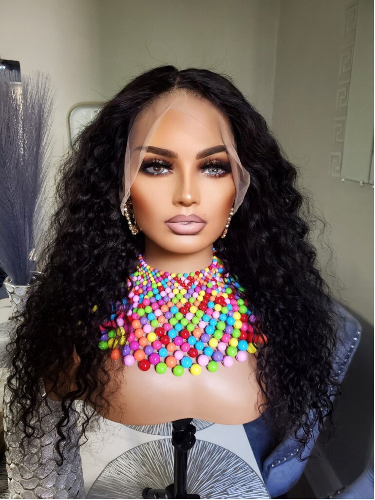 22 inch 360 lace front deep wave wig | eBay display picture 3