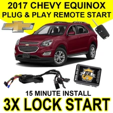 Js Alarms Plug & Play Remote Car Start 3X Lock For 2017 Chevrolet Equinox GM7