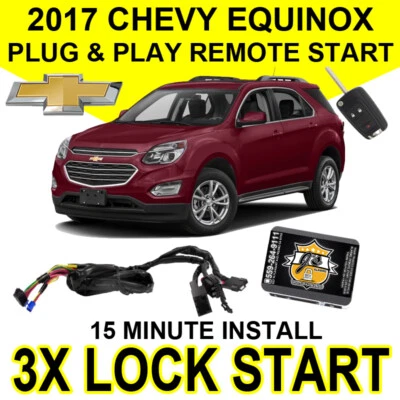 JSALARMS Js Alarms Plug & Play Remote Car Start 3X Lock For 2017 Chevrolet Equinox GM7