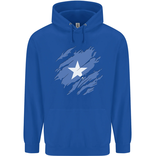 Torn Somalia Flag Somalian Day Football Childrens Kids Hoodie - Picture 57 of 88