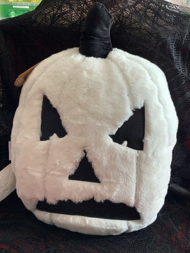 Sweet Street - Cuscino zucca bianca reversibile peluche cuscino Halloween *BNWT* - Foto 4 di 7