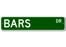 Bars Drive Street Sign Personalized Custom Last Name Metal Sign - Aluminum
