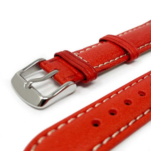 Mens Watch Strap Italian Semi Shine Calf Leather Sorrento Stitched 18mm-28mm - Picture 42 of 43
