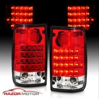 1989-1995 Red Clear LED Tail Light Pair For Toyota Pickup Truck w/ Bulb + Socket