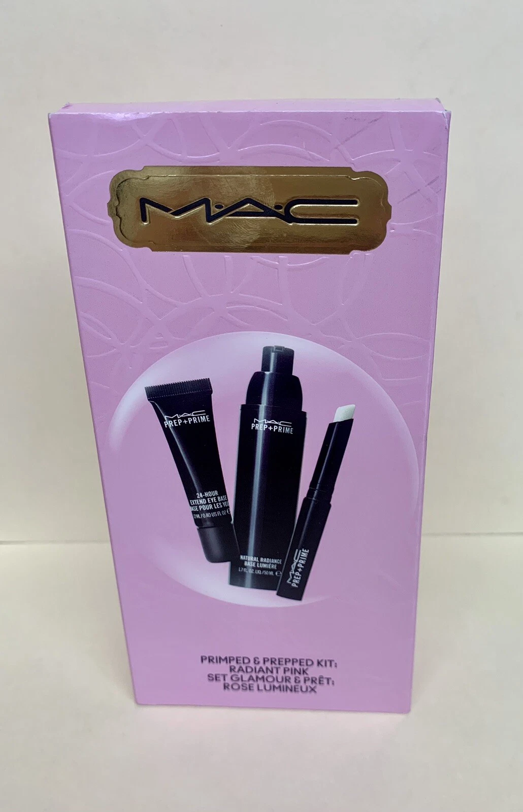 MAC Primped & Prepped Kit Radiant Pink 3 PCS set With Box