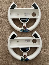 Nintendo Wii Wii U Mario Kart 8 White Steering Wheel Controller - Set of 2