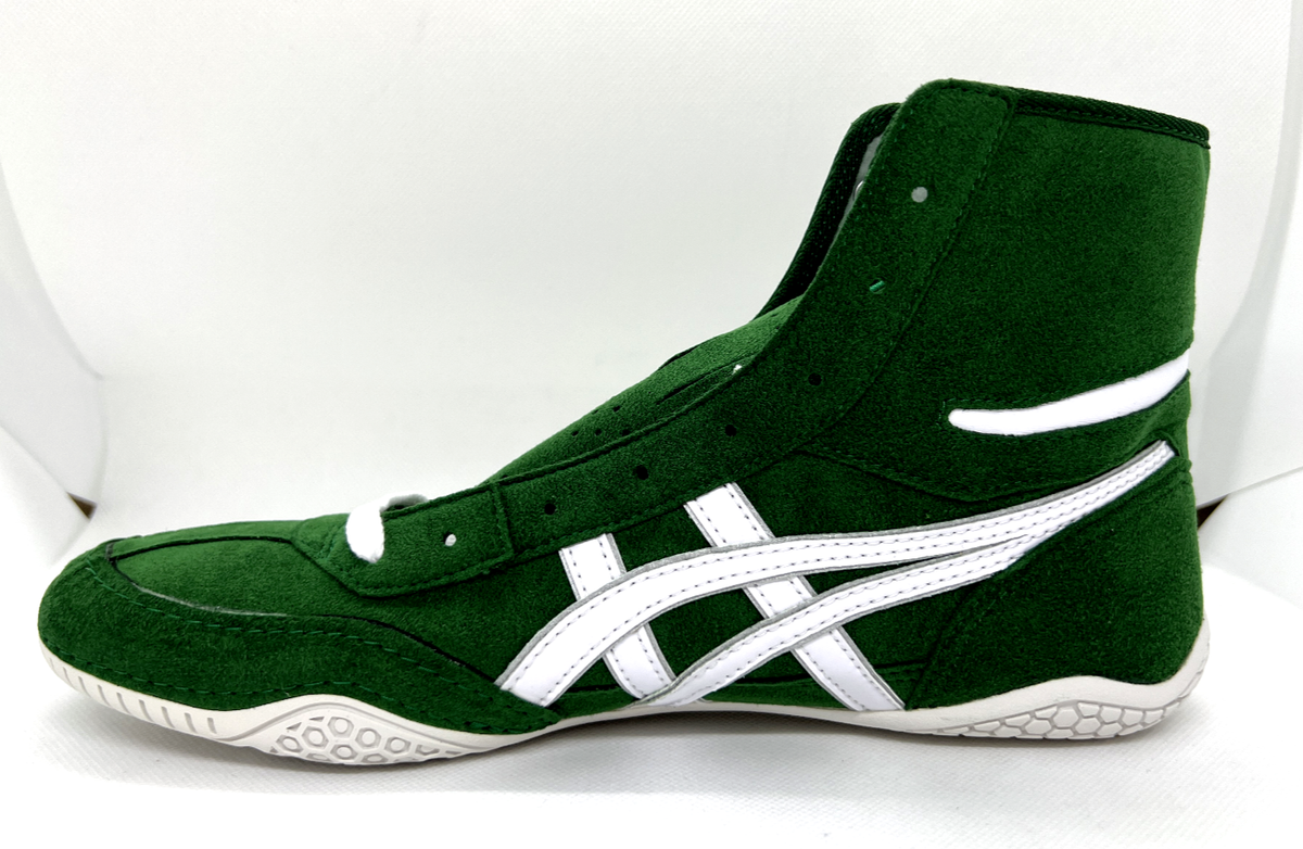 asics Boxing Wrestling Shoes Green White Line Silver 1083A001 EX-EO New  TWR900