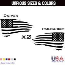 Tattered American Flag Distressed Vinyl Decal Sticker Ripped Torn Usa Set Of 2 Tattered American Flag Distressed Vinyl Decal Sticker Ripped Torn Usa Set Of 2