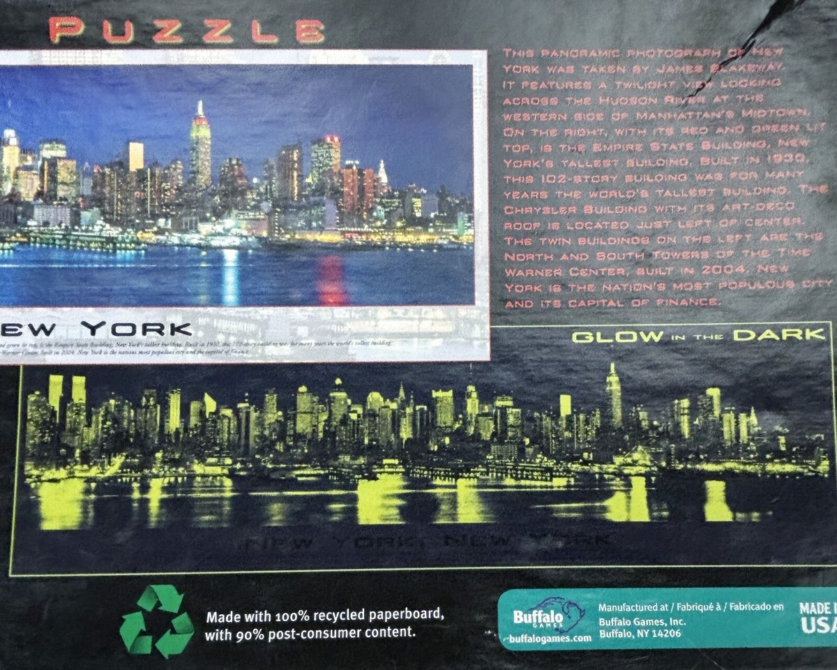Buffalo Games パノラマパズル ニューヨーク市暗闇で光る 750P Buffalo Games パノラマパズル ニューヨーク市暗闇で光る 750P