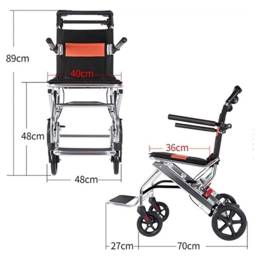 Lightest Portable Folding Transit Travel Wheelchair for Adults & Seniors Support - Picture 9 of 10