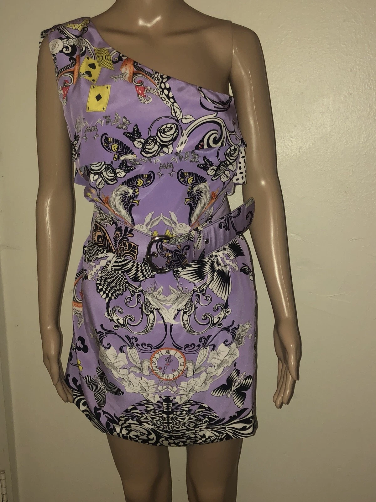 Abito Versace Viola Stampa