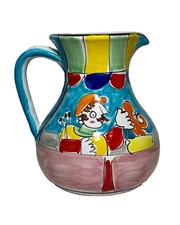 Vintage Italy Macy’s Co. Exclusive Pitcher Handpainted The Cellar Large Vase EUC