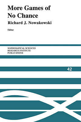More Games of No Chance Nowakowski Hardback Cambridge University Press
