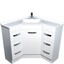 Corner Bathroom Vanity Cabinet & Poly Basin Top #9090 | eBay