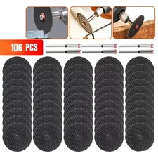 106Pcs 1/8in Fiberglass Reinforced Cutting Wheel For Dremel Rotary Cut Off Disc