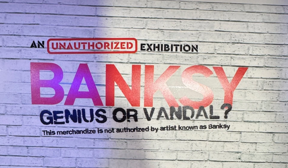 Banksy "Genius Or Vandal?" Exhibition Poster – Rare Collectible, Unopened Tube - Image 4 of 4