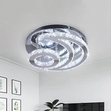 Modern Crystal Chandeliers LED Ceiling Light Fixtures Bedroom Pendant Lighting