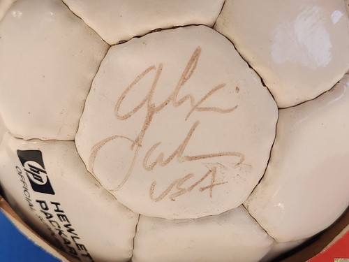 Alexi Lalas Team USA signiert WM Frankreich 98 geschmolzen Mini Fußball Ball - Bild 2 von 17