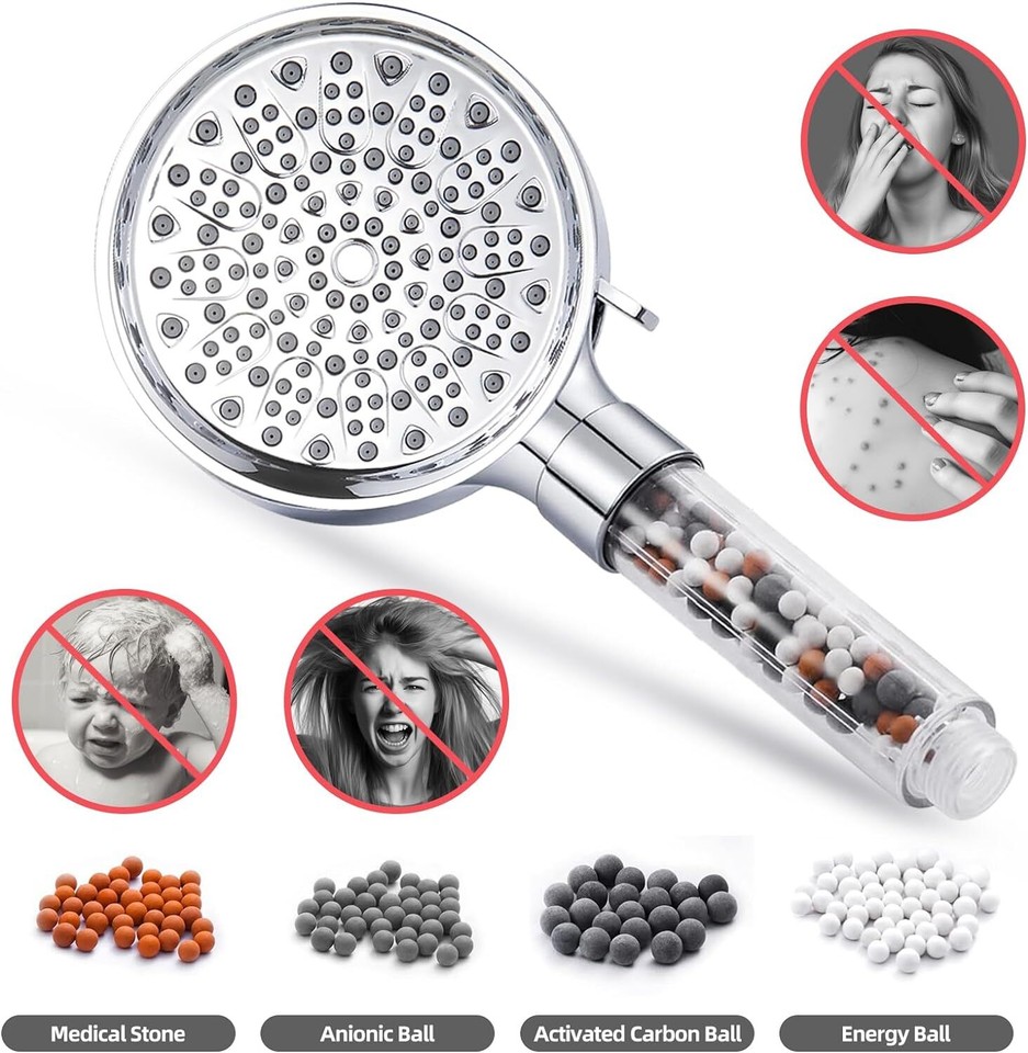 Cobbe 4 Packs Replacement Shower Head Beads，180g Filter Stone 4 eBay