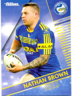 2018 NRL Traders Common card 092 Nathan Brown - Parramatta Eels