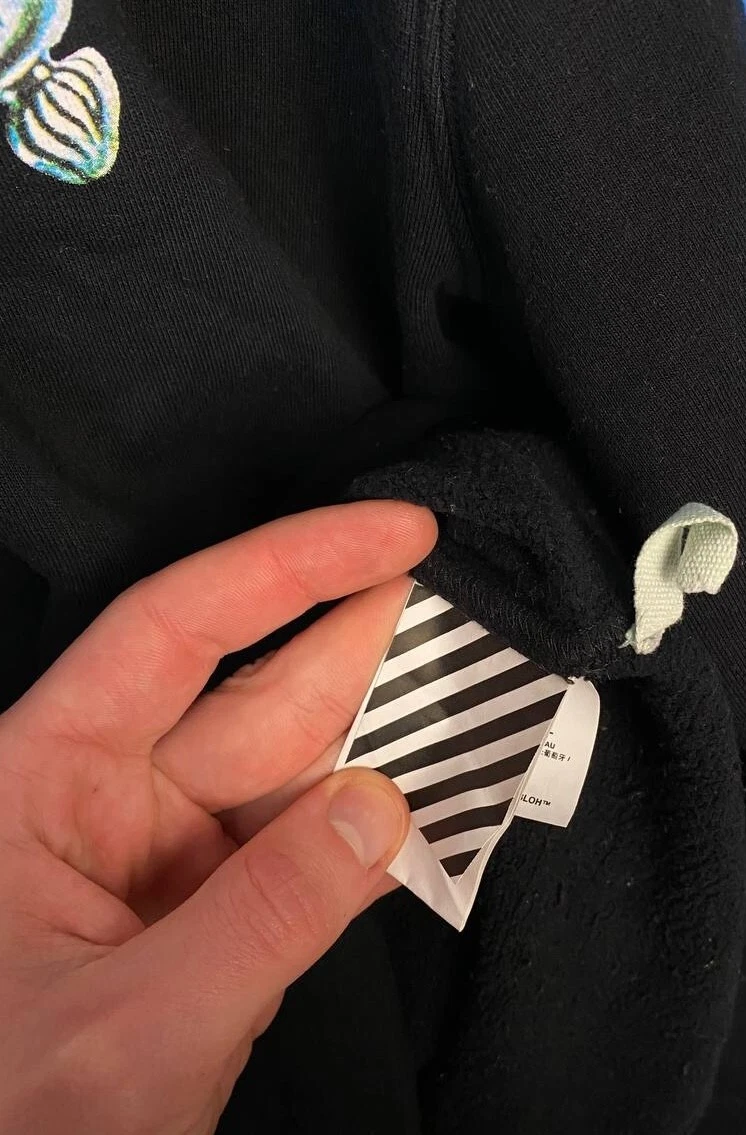 Felpa con cappuccio Off White Watches Over Melting The Clock taglia XL