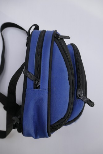 Nintendo DS mini Backpack carry case bag Zipper mesh pocket Vintage Blue Collect - Picture 11 of 21