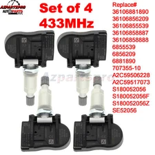 4PCS TPMS Tire Pressure Sensors For BMW I01 I12 F48 F39 F15 F85 F16 F86 433MHz