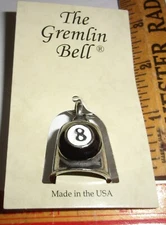 8-Ball Gremlin Bell good luck motorcycle riding charm ride guardian made USA