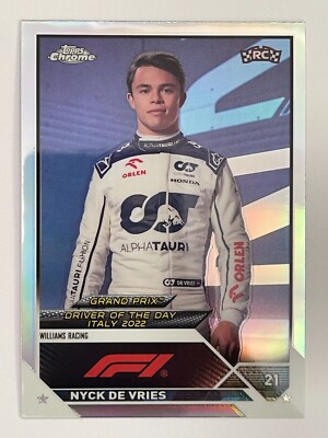 2023 Topps Chrome Formula 1 Williams Nyck De Vries Refractor Rookie #181