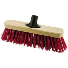 Elliott Broom Head With Stiff Fibre, Red - 29cm Pvc Fibre Fill